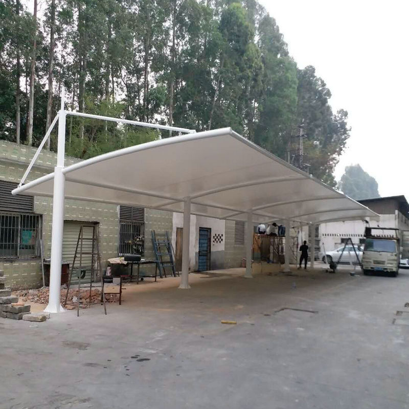 膜结构车棚的设计与施工 从景观棚到工厂车棚的全面解析